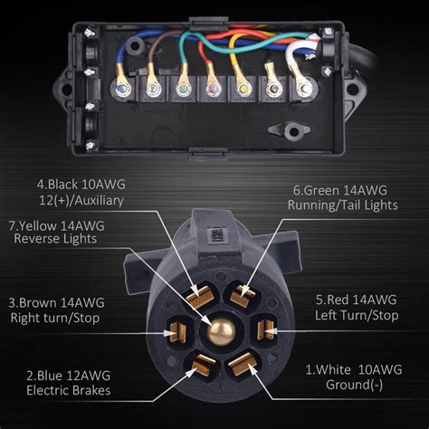 a trailer junction box 7 pole|7 way trailer wiring box.